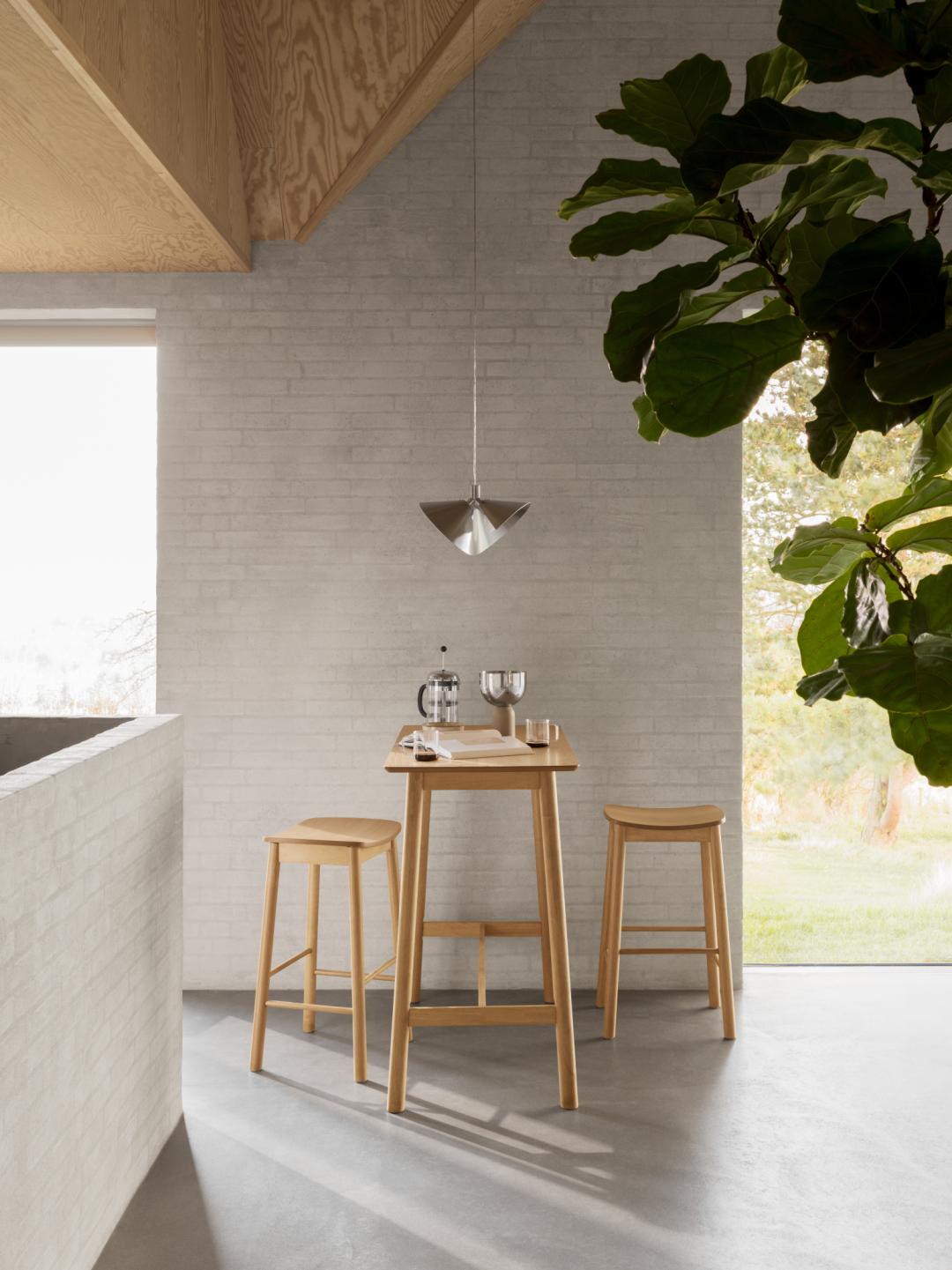 Barkruk Klordea Hout Naturel - Afbeelding 9