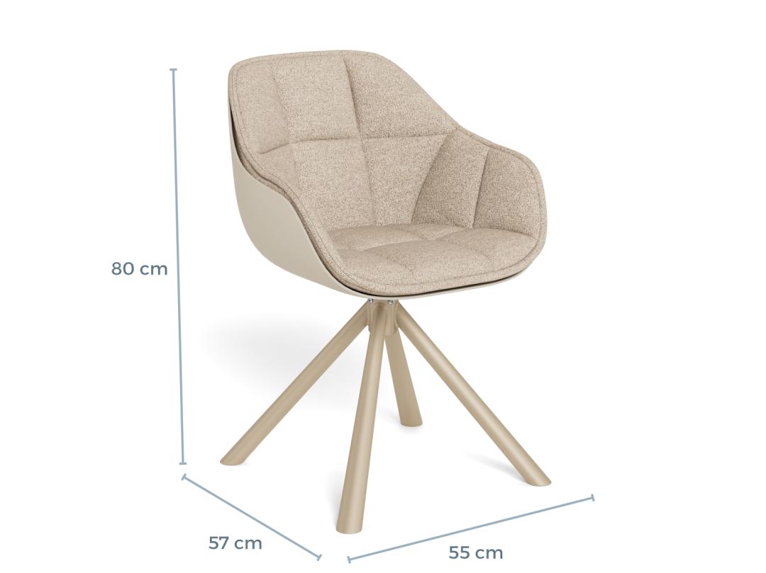 Eetkamerstoel Furrello Beige - Afbeelding 8