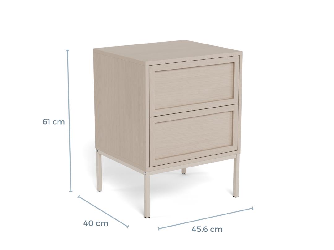 Nachtkastje Commun Grijs 45,6 cm - Afbeelding 9