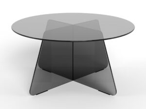 Salontafel Saaldira Glas Ø80 cm
