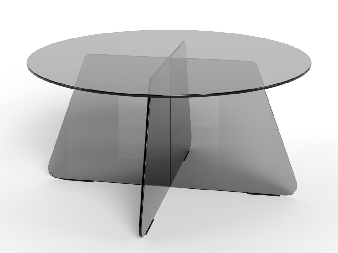 Salontafel Saaldira Glas Ø80 cm - Afbeelding 3