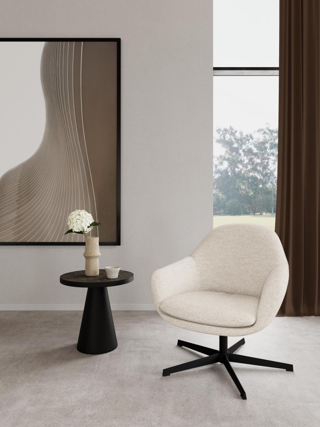 Loungestoel Humes Beige - Afbeelding 8