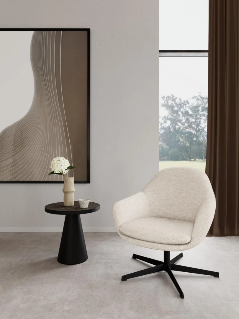 Loungestoel Humes Beige - Afbeelding 8
