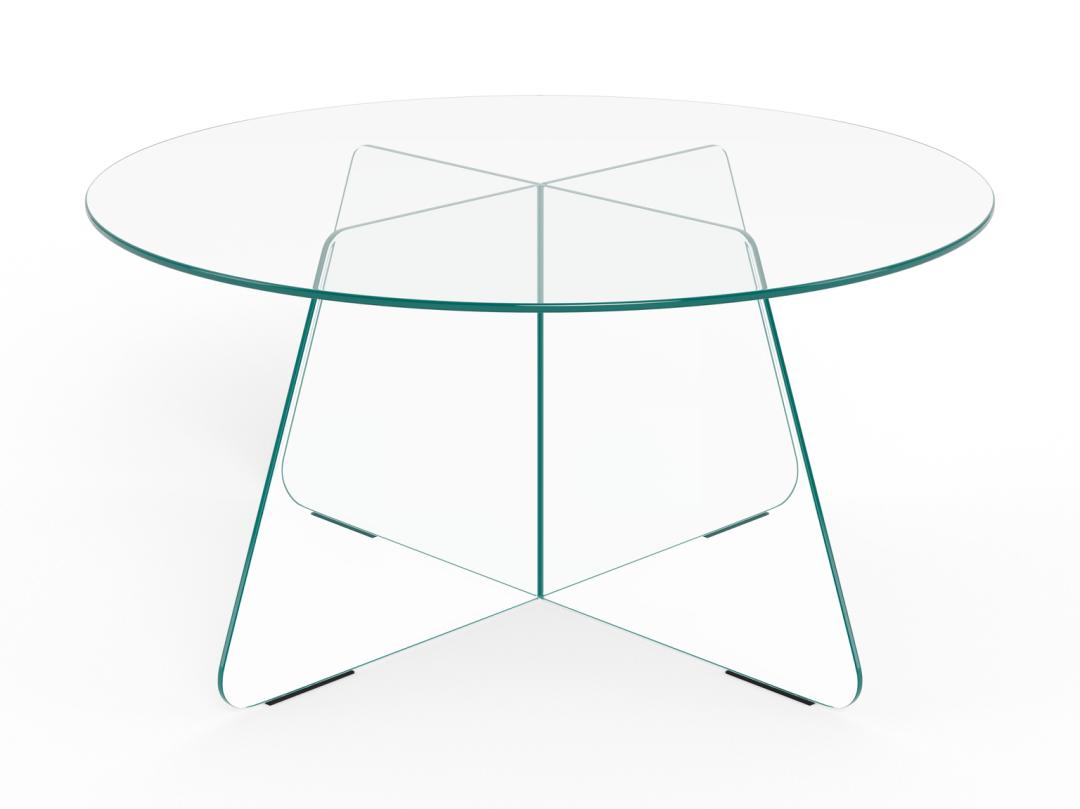Salontafel Hulta Glas Ø80 cm - Afbeelding 2