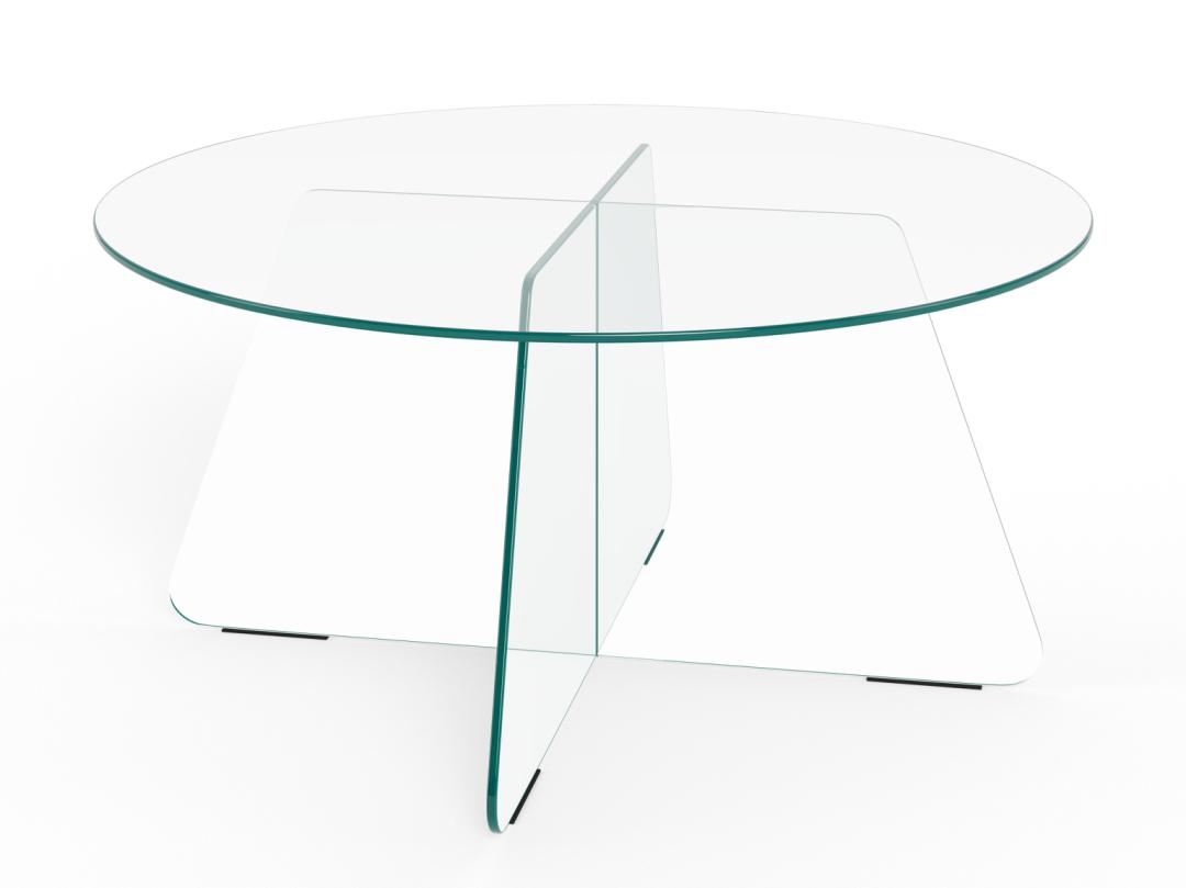 Salontafel Hulta Glas Ø80 cm - Afbeelding 3