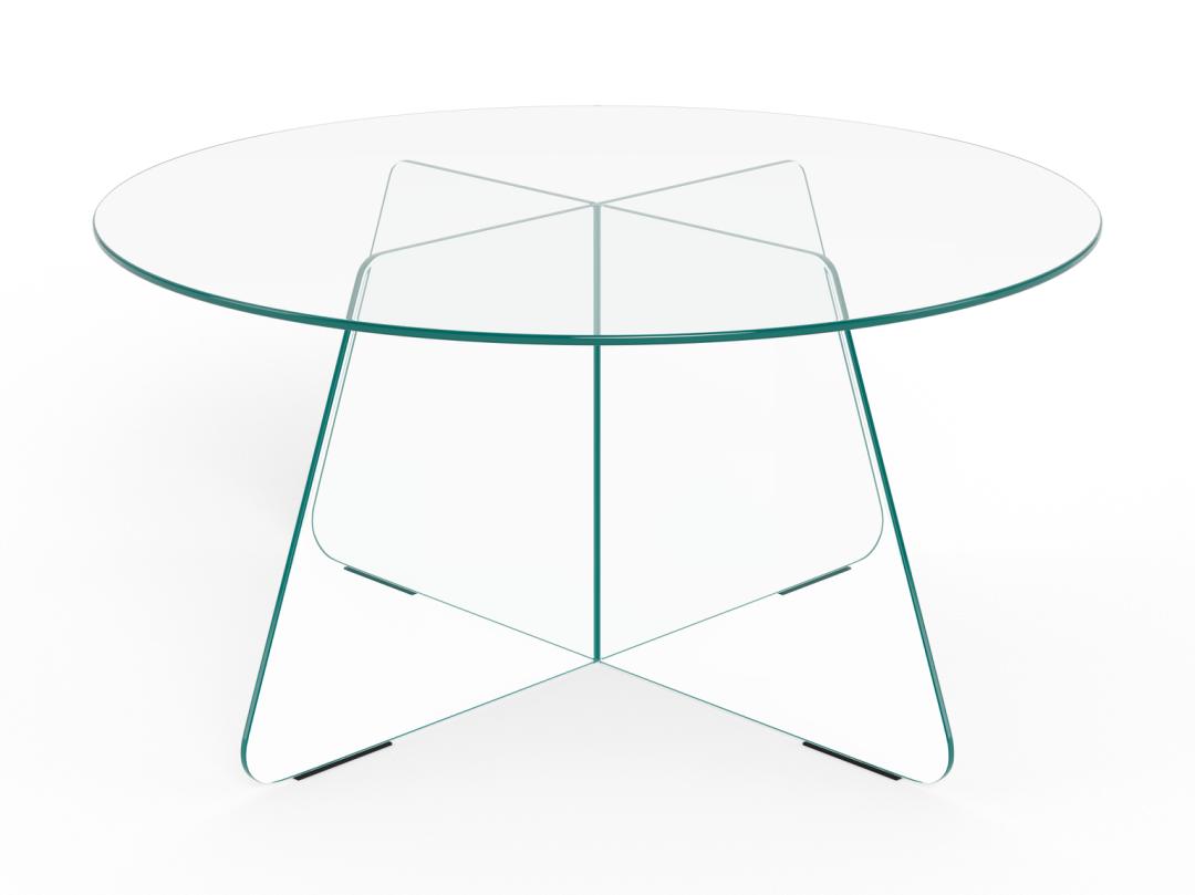 Salontafel Hulta Glas Ø80 cm - Afbeelding 4