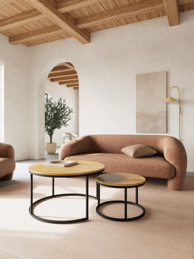 Salontafel Hutik MDF Ø80 cm - Afbeelding 8