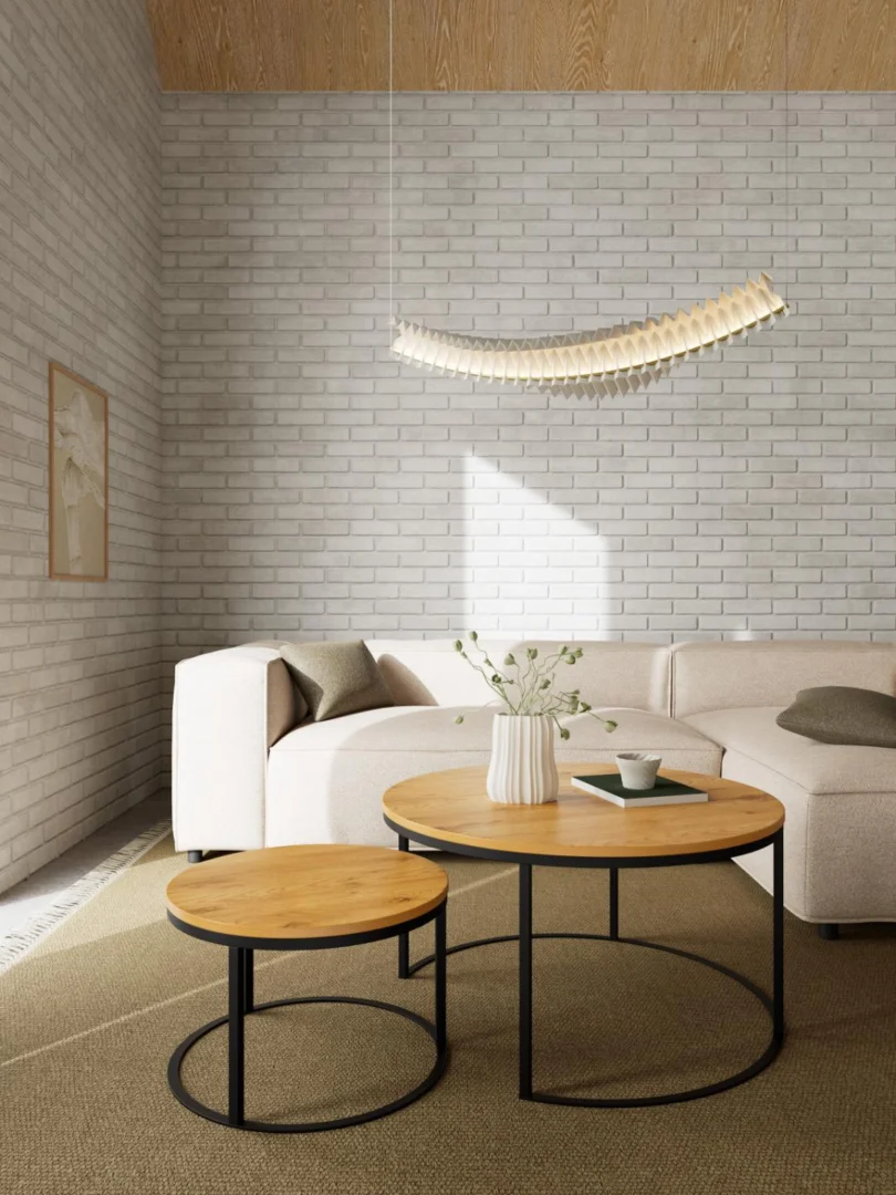 Salontafel Hutik MDF Ø80 cm - Afbeelding 10