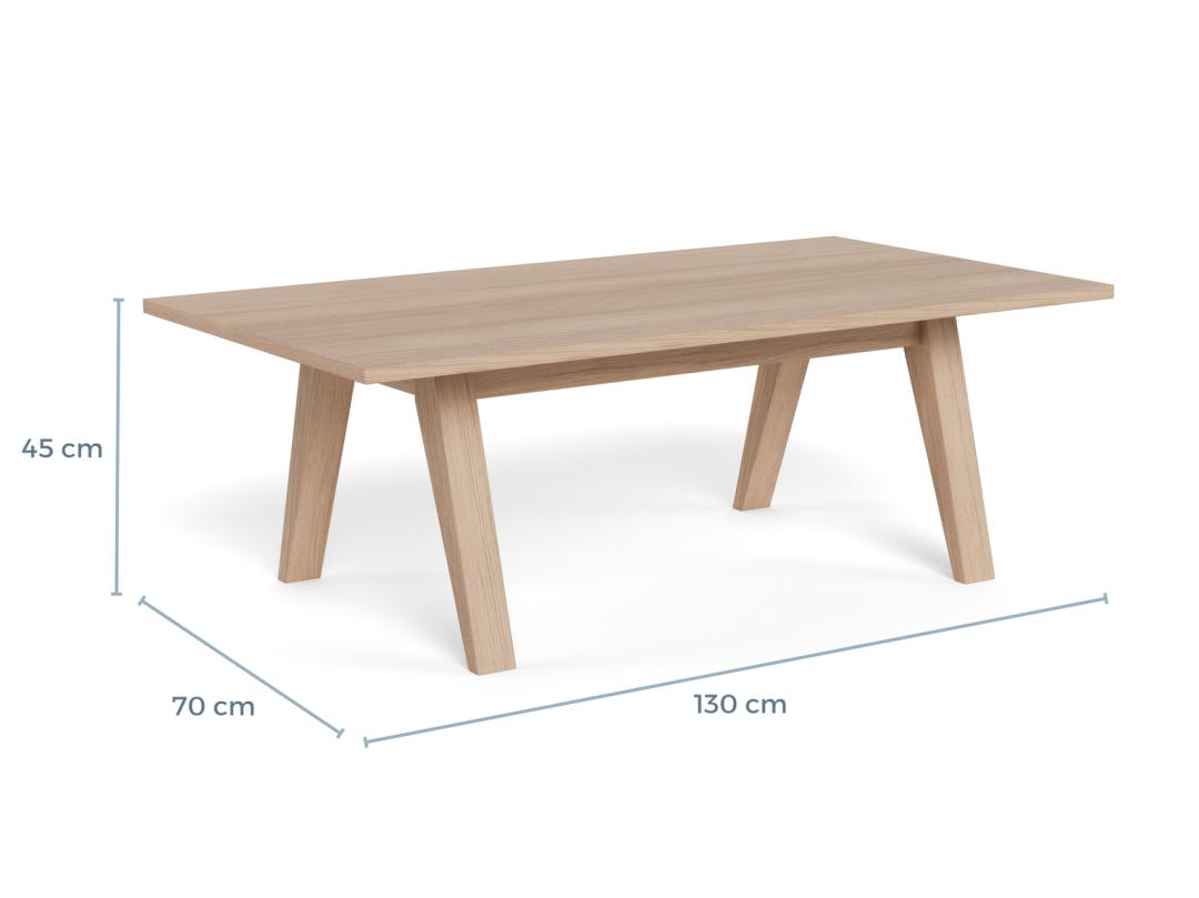 Salontafel Slaurdora Wit 130 cm - Afbeelding 8