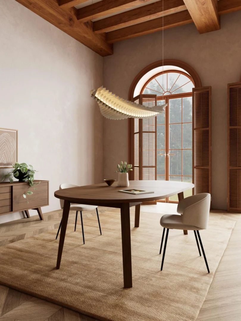 Eettafel Brunnella Ø120 Ø120 cm eikenhout - Afbeelding 11