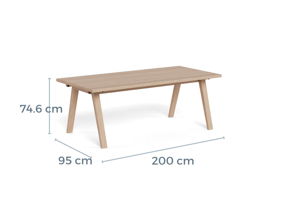 Eettafel Grootin Wit 200 cm - Afbeelding 8