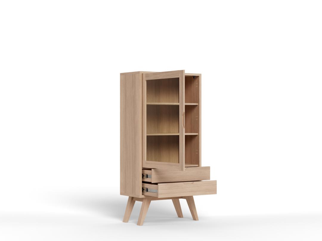 Displaykast Tallira Wit 72 cm - Afbeelding 3