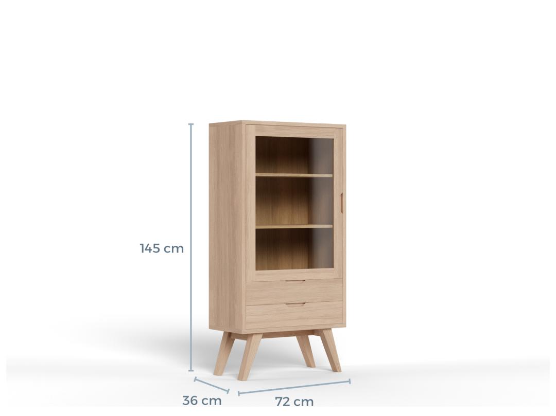 Displaykast Tallira Wit 72 cm - Afbeelding 9
