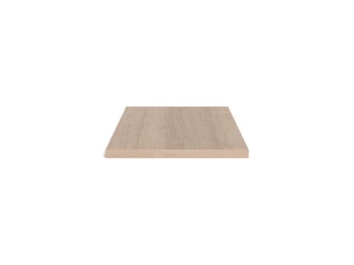 Verlengblad Neiral Wit 50 cm met wit gepigmenteerde afwerking en eikenfineer, voor extra tafelruimte