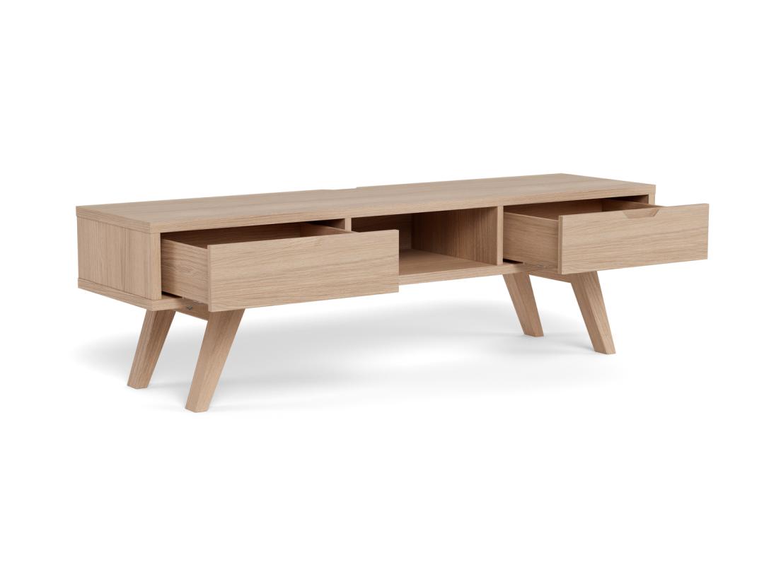 TV-meubel Vaurnino Wit 150 cm - Afbeelding 3
