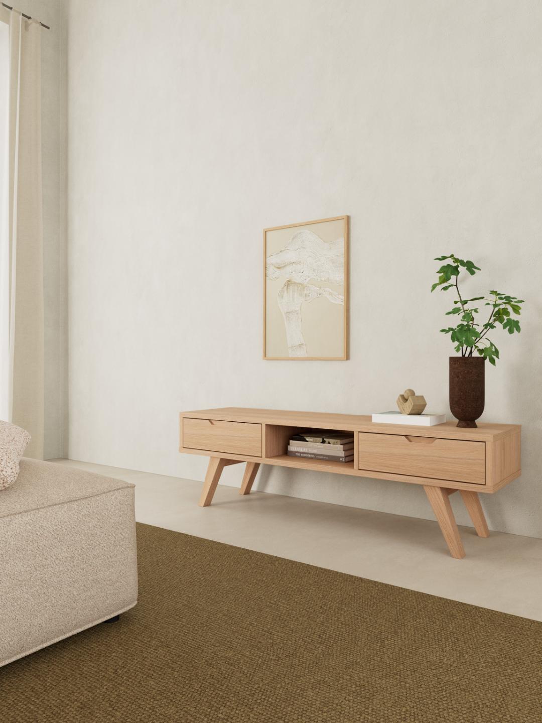 TV-meubel Vaurnino Wit 150 cm - Afbeelding 10