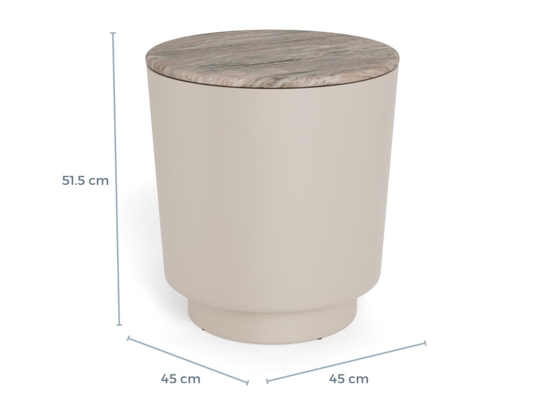 Salontafel Baulvoro Marmer Ø45 cm - Afbeelding 8