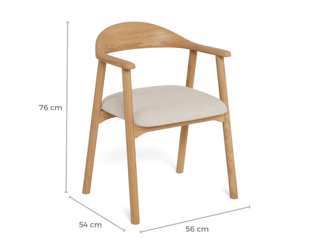 Eetkamerstoel Cokane Beige - Afbeelding 8