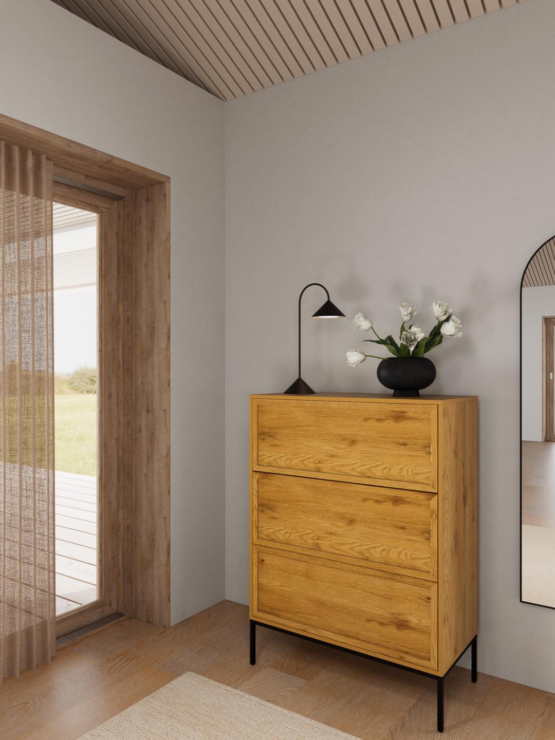 Ladekast Neeskia Naturel 80 cm - Afbeelding 10