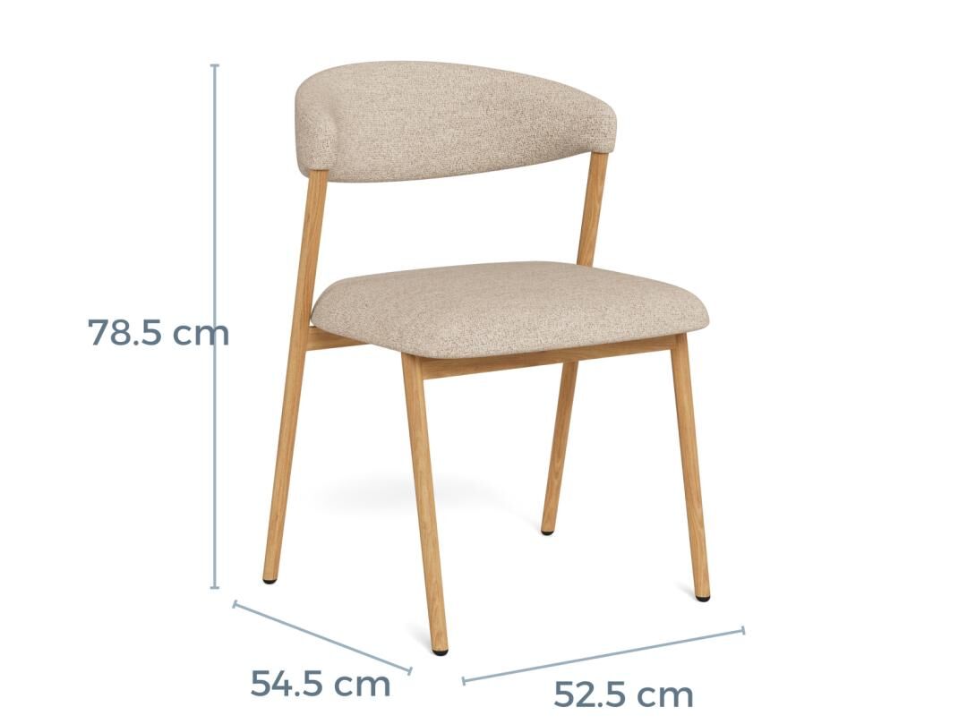 Eetkamerstoel Taulvi Beige - Afbeelding 8