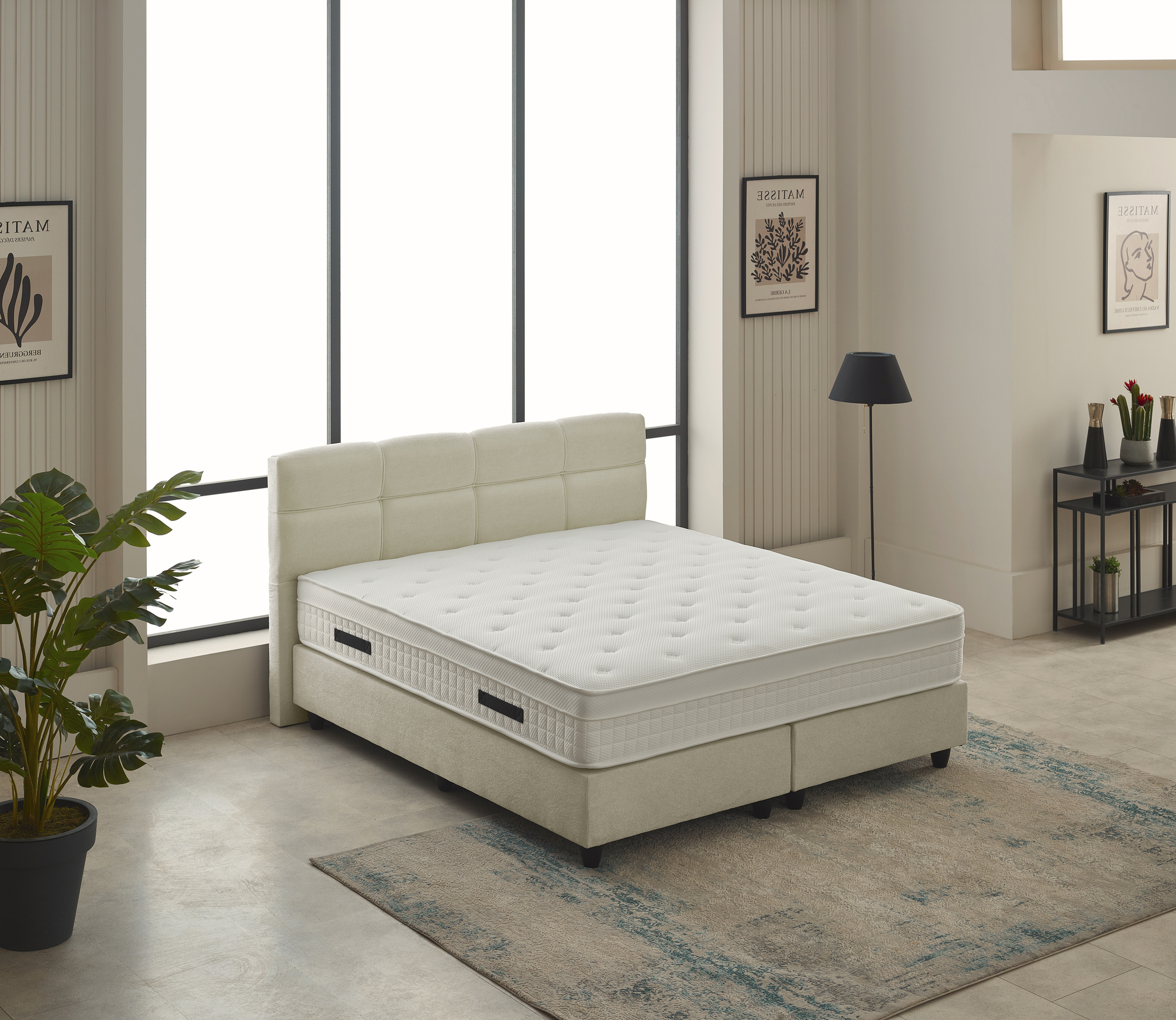 Boxspring Vinnal Beige 140x200 - Afbeelding 3