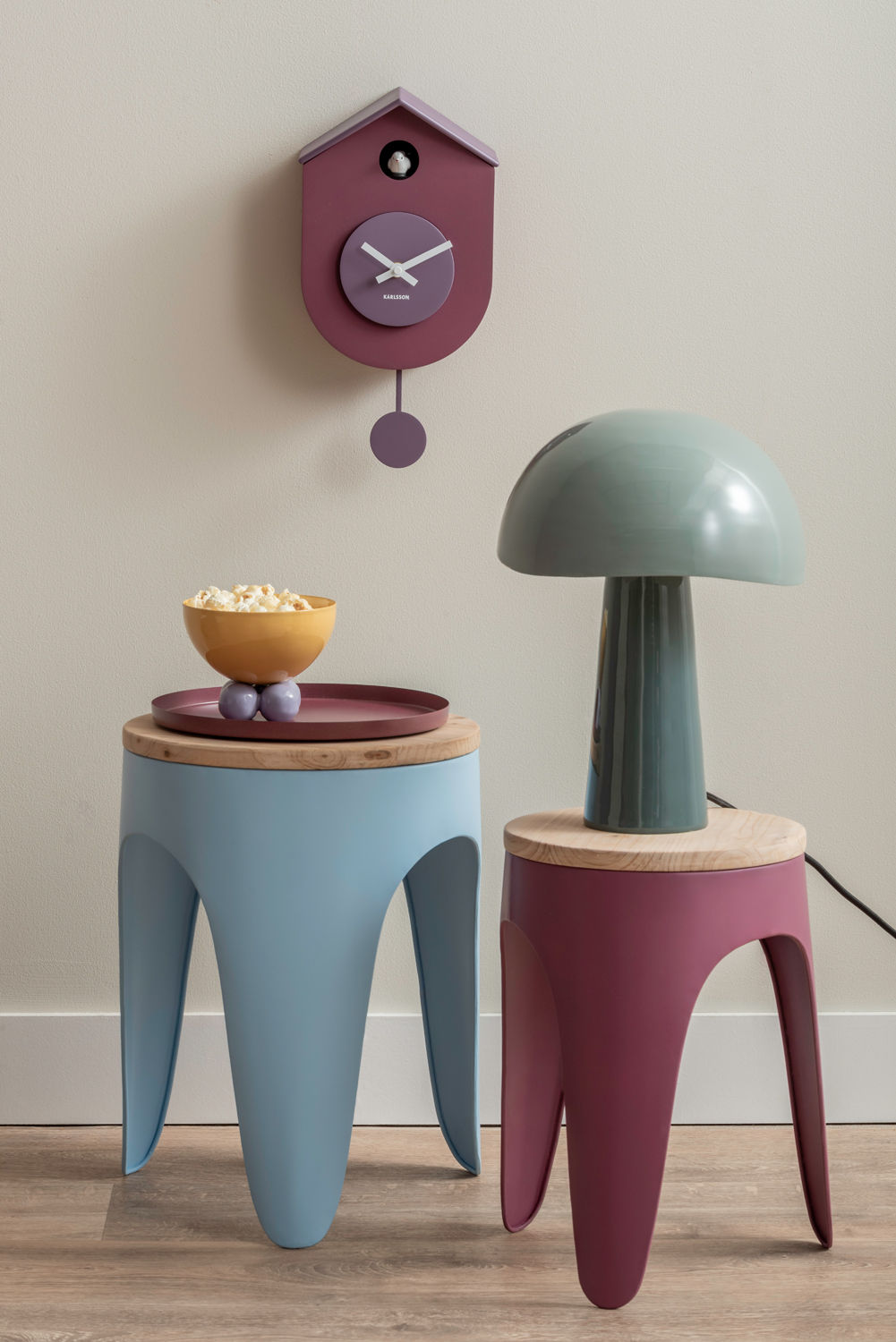 Wandklok Brentonte Paars - Afbeelding 5