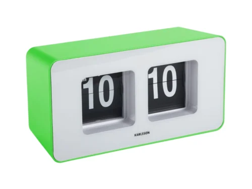 Tafelklok Heennine Helder Groen met compact flip-mechanisme en speelse, moderne uitstraling