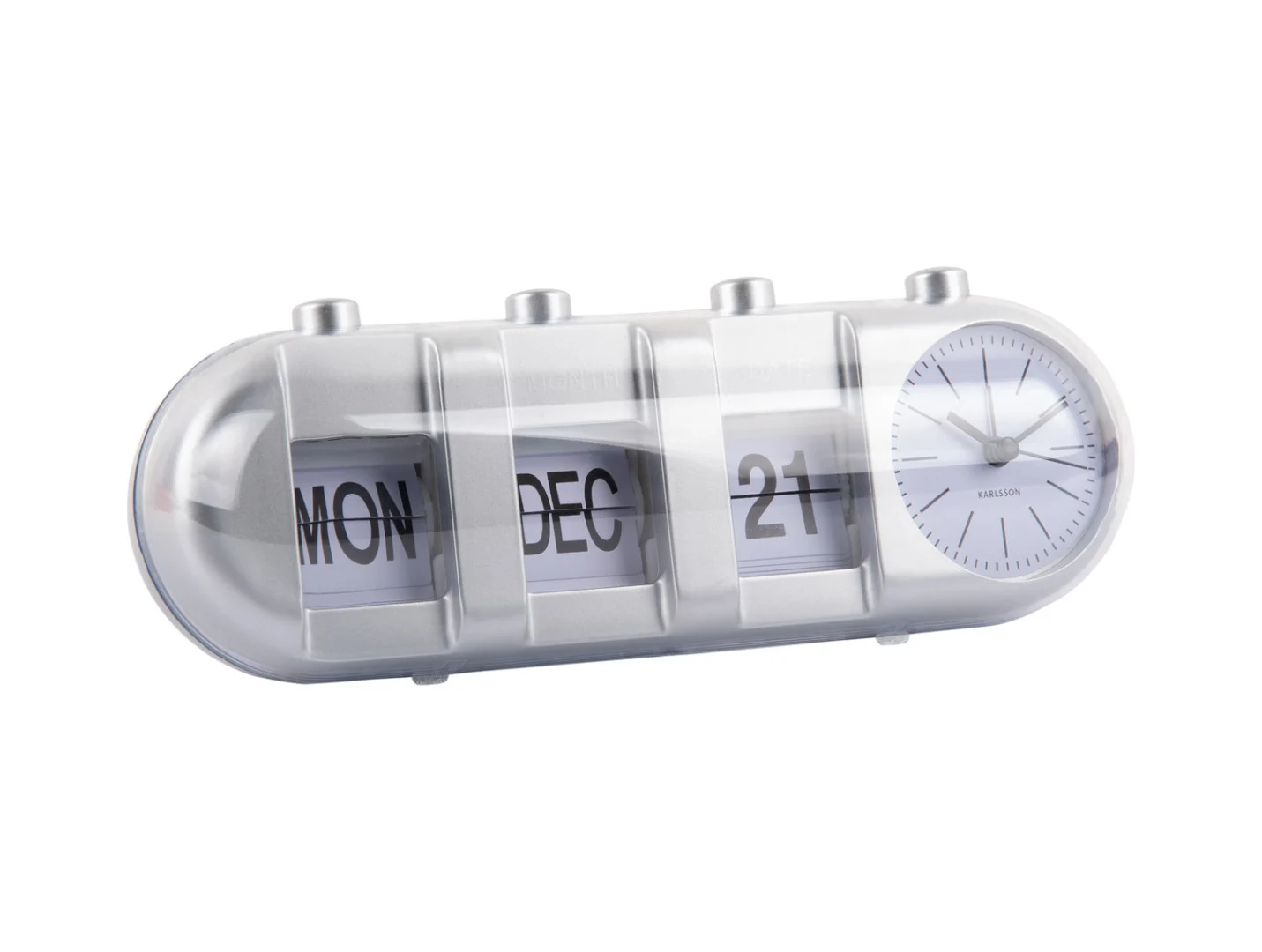 Klok Wekker Peelvia zilver chroom - Afbeelding 2
