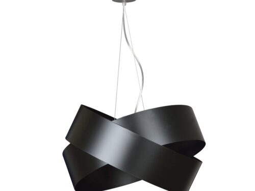 Hanglamp Consine zwart, minimalistisch geometrisch ontwerp in zwart gepoedercoat staal met verstelbare hoogte
