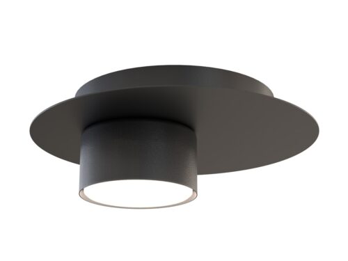 Plafondlamp Loldio zwart met strak, minimalistisch ontwerp en GX53 LED-fitting