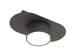 Plafondlamp Caundis Zwart