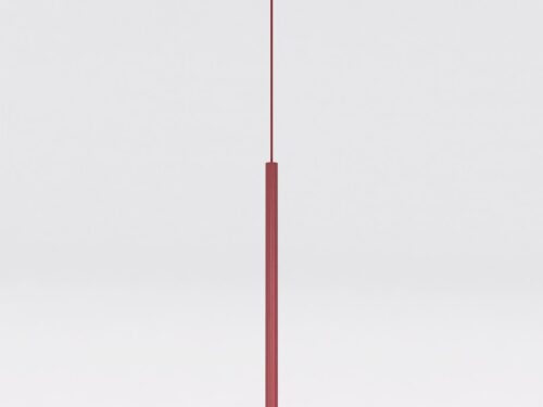 Hanglamp Boota Bordeaux, slank bordeaux gepoedercoat staal met verstelbare hoogte