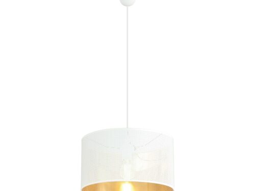 Hanglamp Leelvaro Zwart Ø35 cm met verstelbare hoogte en stoffen kap, witte uitvoering met warm licht binnenin