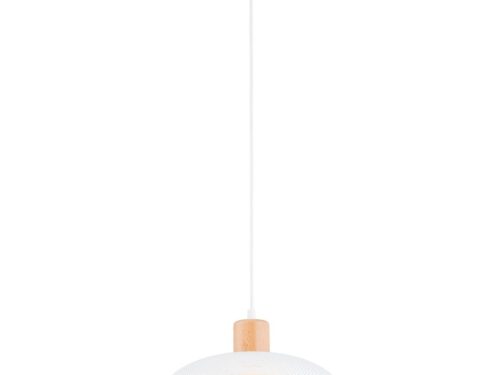 Kroonluchter Bielir Wit Ø30 cm, wit gepoedercoat staal met E27 fitting en Japandi uitstraling