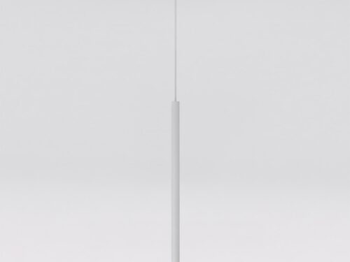 Hanglamp Ralty Grijs, slank cilindervormig design van gepoedercoat staal, verstelbare hoogte