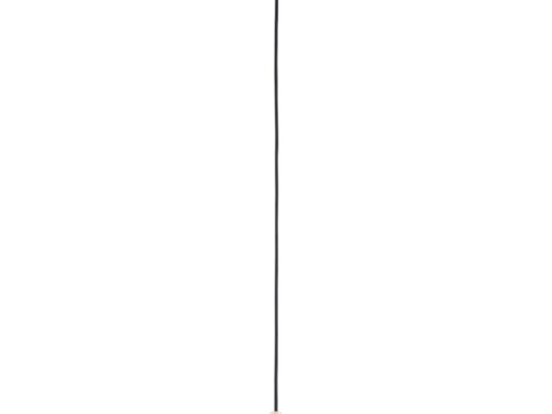 Hanglamp Skivaro Zwart Ø8 cm met verstelbare hoogte, zwart staal en subtiel gouden detail