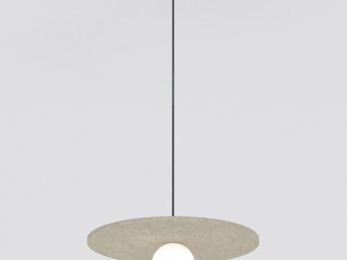 Hanglamp Traudona Beige met zachte ronde vorm, gepoedercoat staal en warme boho uitstraling