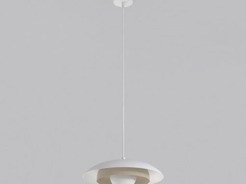 Hanglamp Foormund Wit Ø10 cm met verstelbare hoogte en strak, compact design in gepoedercoat staal