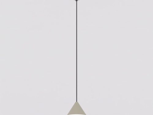 Hanglamp Sloovil Zwart Ø10 cm met lang snoer en witte glazen bol, strak en modern design