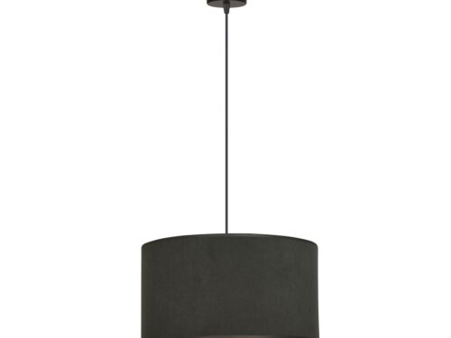 Hanglamp Sleekan Zwart Ø35 cm met stoffen kap en minimalistisch zwart stalen frame, verstelbare hoogte