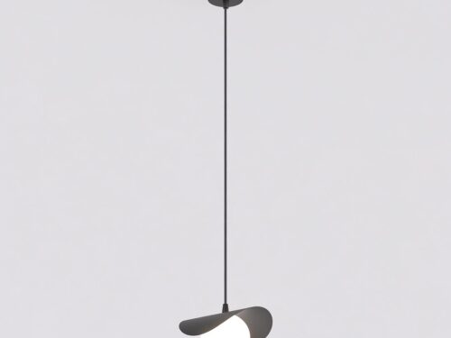 Hanglamp Praamello Zwart Ø10 cm met verstelbare hoogte en witte binnenkant, moderne compacte blikvanger