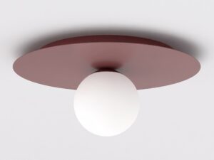 Plafondlamp Braardero Bordeaux Ø14 cm