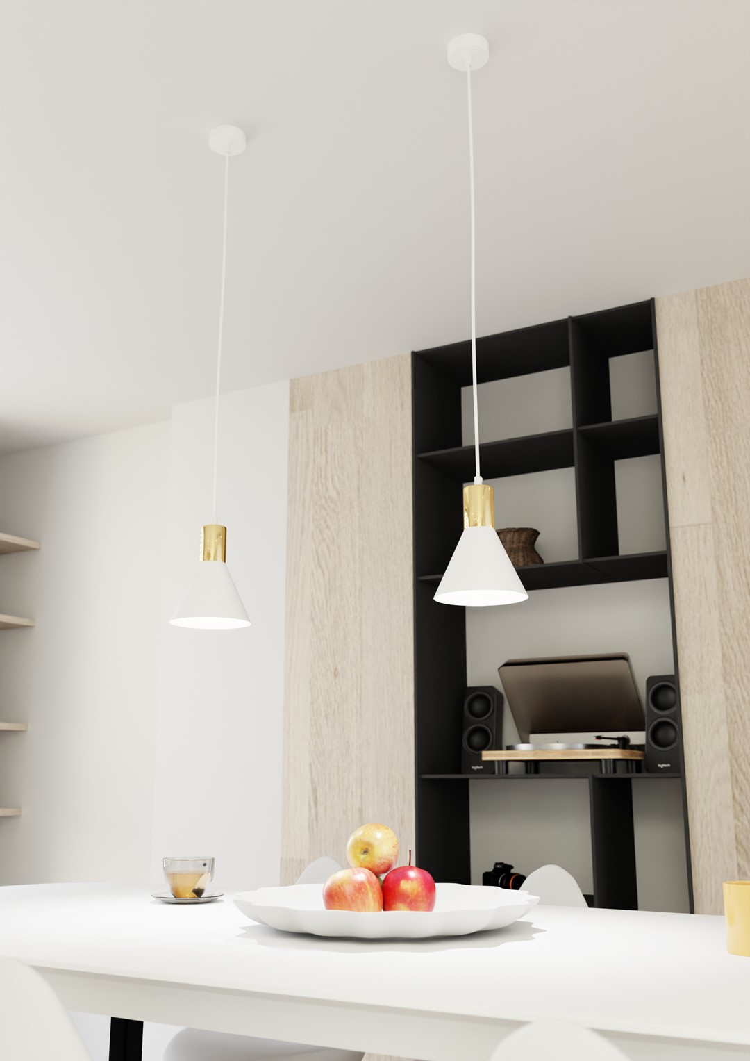 Hanglamp Jaunnak Wit Ø16 cm - Afbeelding 2