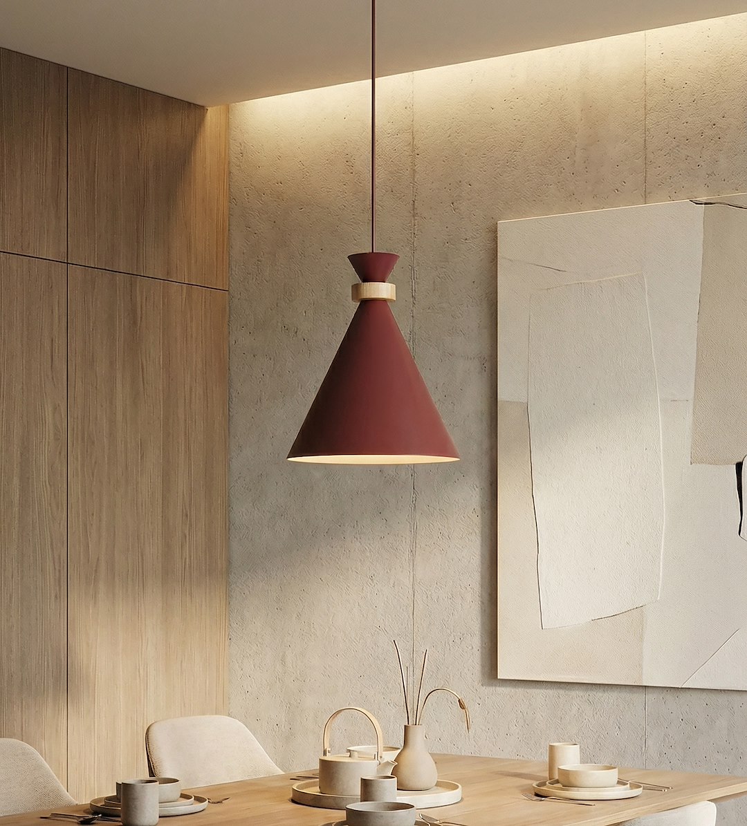 Hanglamp Baarne Bordeaux - Afbeelding 2