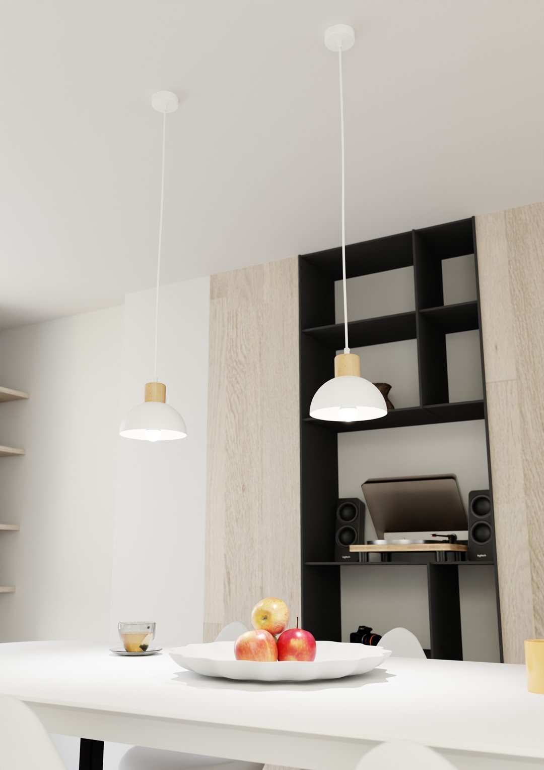 Plafondlamp Reeldio Wit Ø18 cm - Afbeelding 2