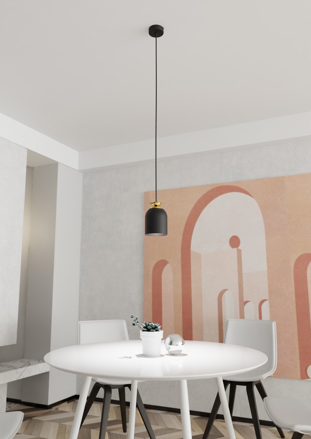 Hanglamp Nottingham Zwart Ø11 cm - Afbeelding 2