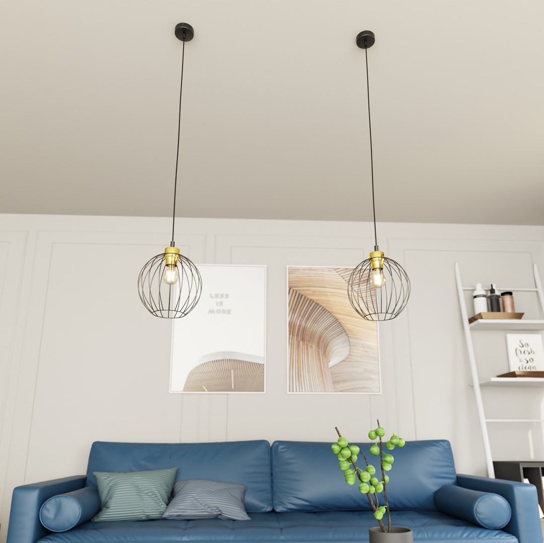Hanglamp Klessano Zwart Ø24 cm - Afbeelding 2