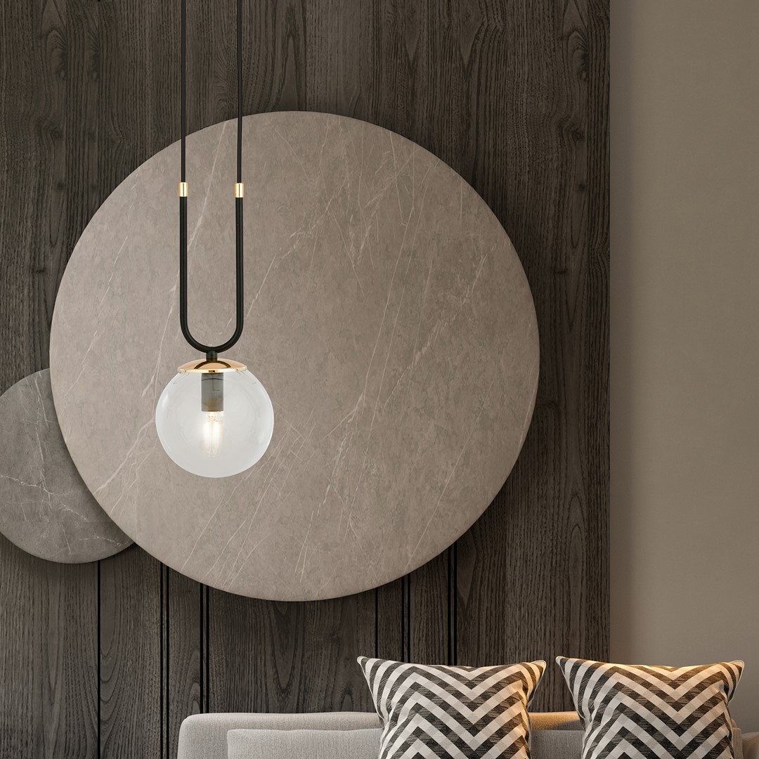 Hanglamp Naukino Zwart Ø14 cm - Afbeelding 3