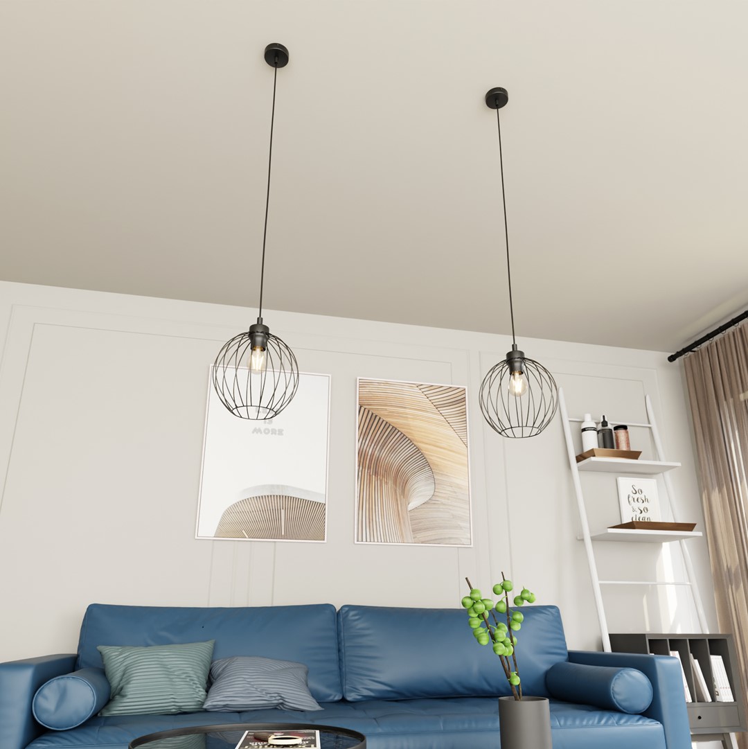 Hanglamp Deilora Zwart Ø24 cm - Afbeelding 3