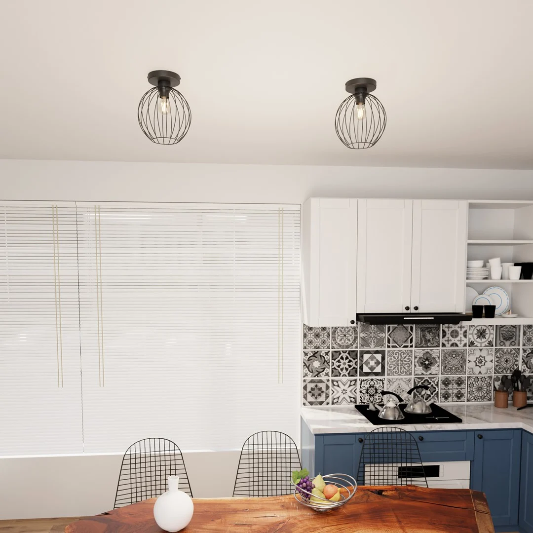 Plafondlamp Dissoro Zwart Ø24 cm - Afbeelding 3